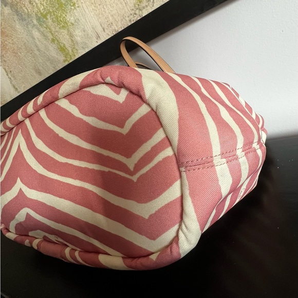 Coach Devon Pink and Cream Zebra Tote 2013 - Picture 7 of 15